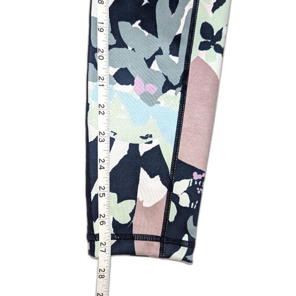 Sweaty Betty | Super Sculpt Full Length Navy & Green Floral Leggings | Size 6 - Picture 13 of 13